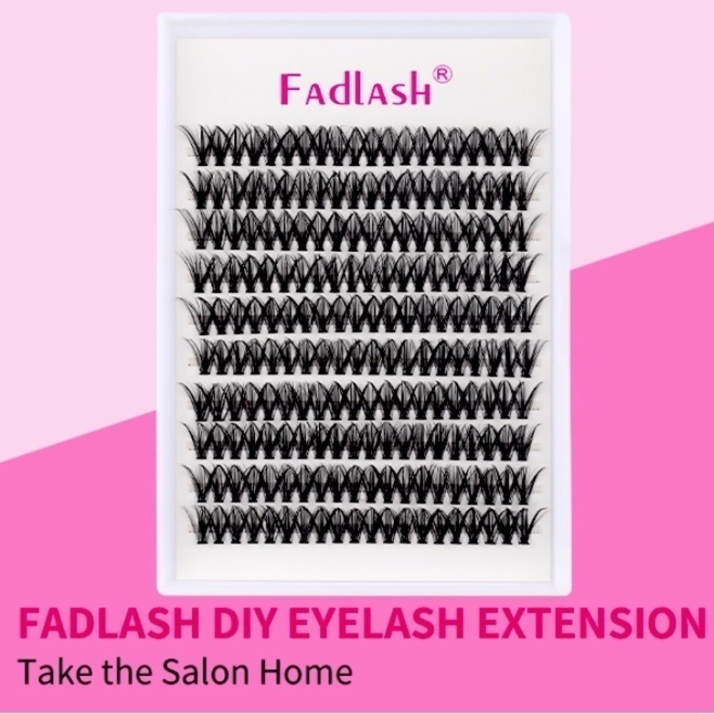 Fadlash 197 Individual Lashes C/D Curl Lash Clusters 3D Lash Set NIP
